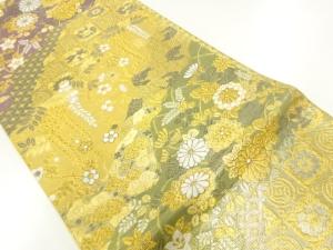 花古典柄織り出し袋帯